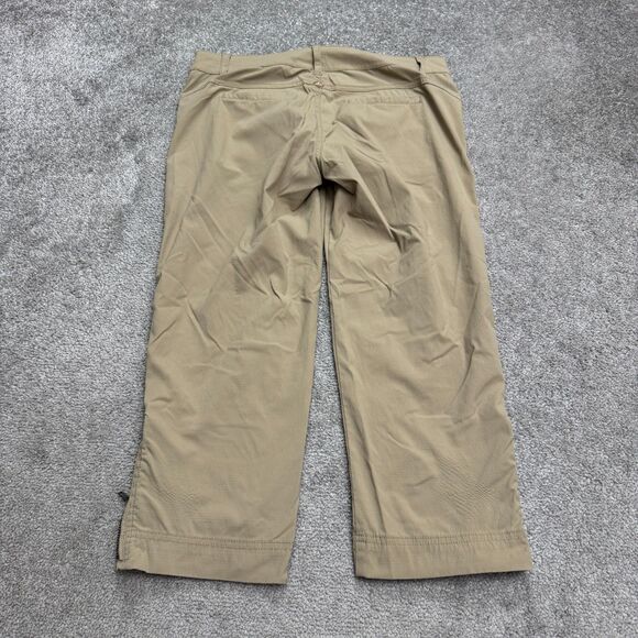 Prana Capri Pants Womens 8 Brown Tan Ankle Zip Straight Leg Outdoor Hiking 32x22 - Picture 2 of 16